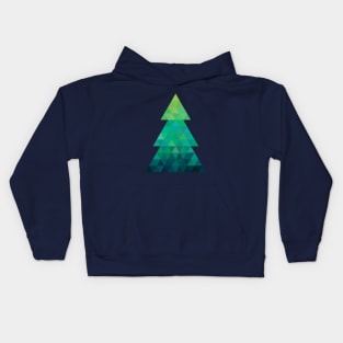 Triangle Christmas Tree Art Kids Hoodie